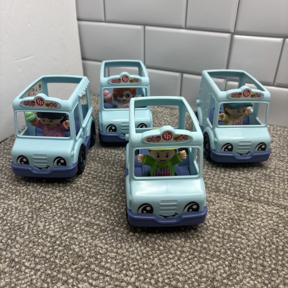 Fisher Price Ice Cream Little People Plus Vehicles Set Of 4 Early Learning Fun